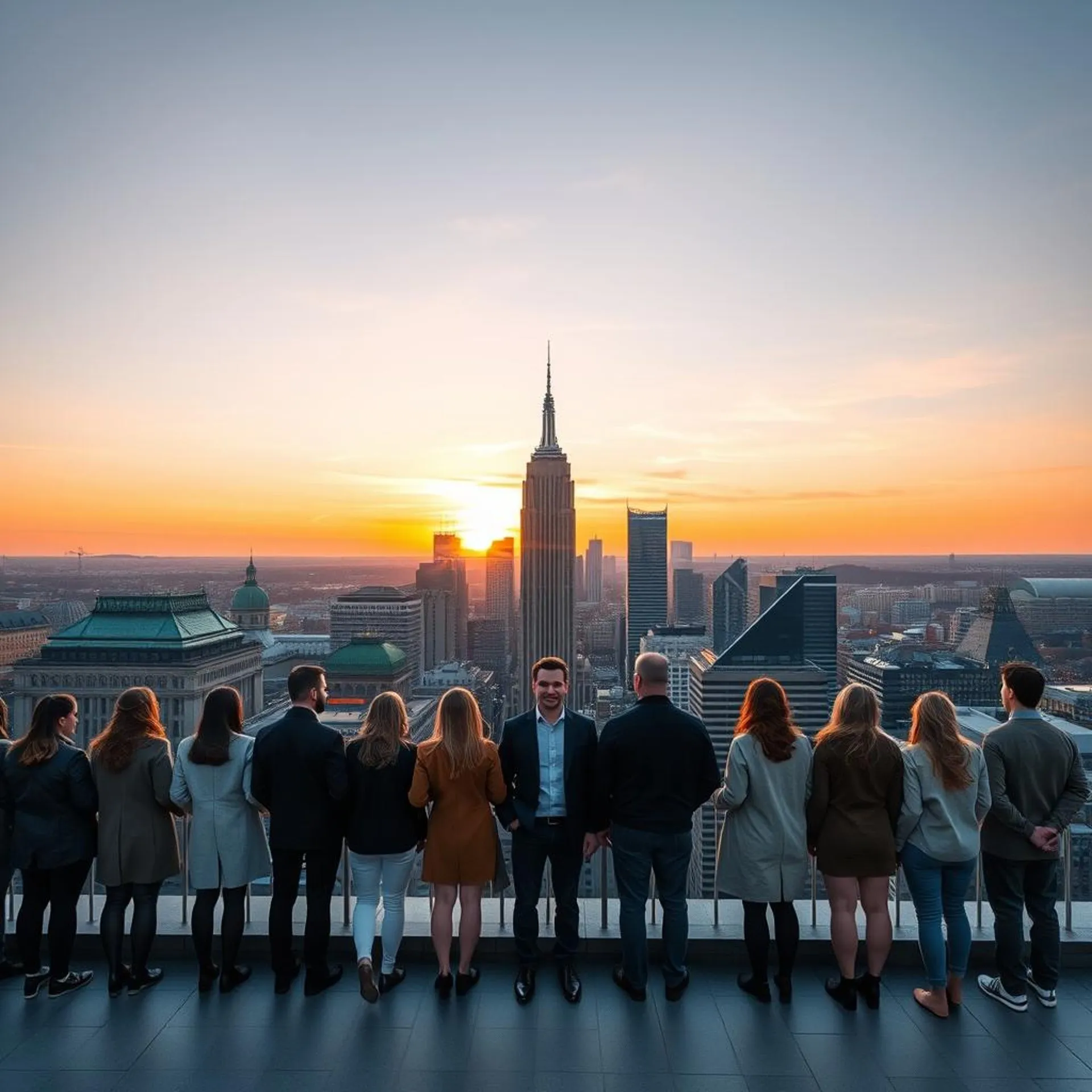 Stadtsilhouette von Hamm in der Dämmerung.
